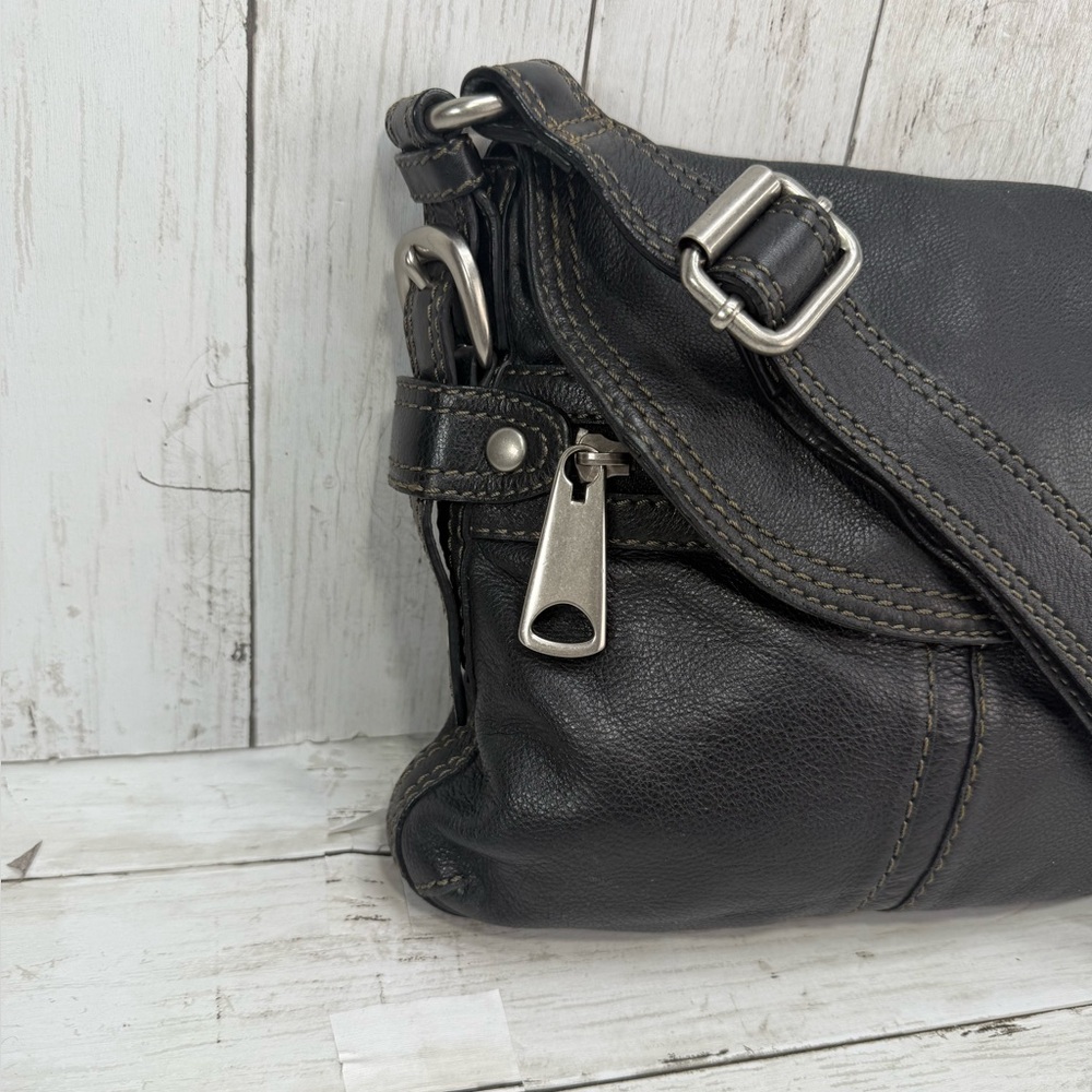 VTG Fossil Fifty Four Classic Black Pebbled Leather Crossbody Bag Durable 90s - Picture 13 of 16